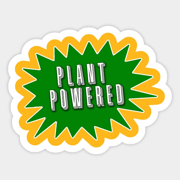 PLANT POWERED Sticker by Scarebaby